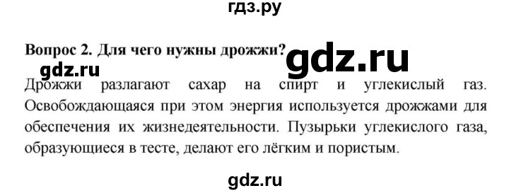 ГДЗ по биологии 5 класс  Пасечник Бактерии, грибы, растения  § 15. Плесневые грибы и дрожжи / Вопросы в начале - 2, Решебник №1