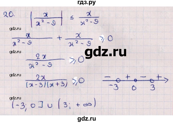 ГДЗ по алгебре 10 класс Мерзляк  Углубленный уровень упражнение - 20, Решебник №1